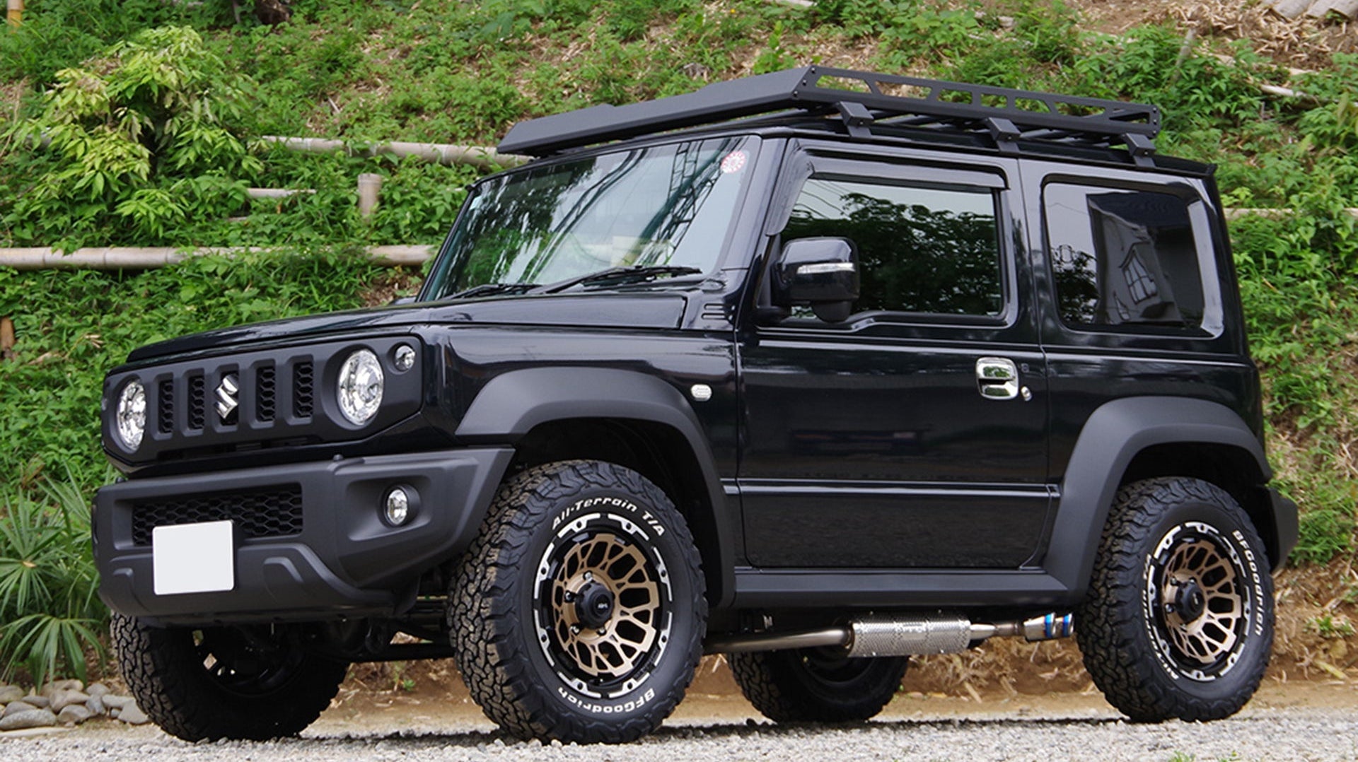 AIR/G ROCKS WHEEL PACKAGE FOR SUZUKI JIMNY (2018+) Stealth Bronze Brushed Rim Diamond Cut supplied by Street Track Life JimnyStyle