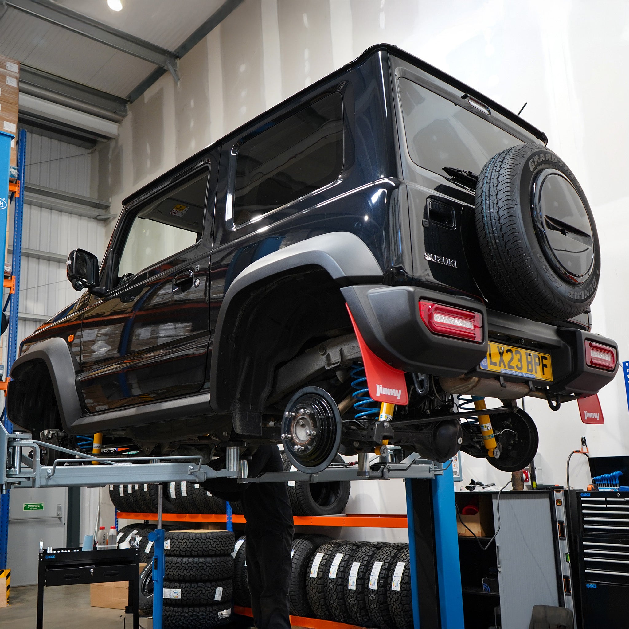 Fitting services for wheels, tyres and other performance parts for suzuki jimnys, 4x4s, van and pick-up trucks in cheshire, uk.