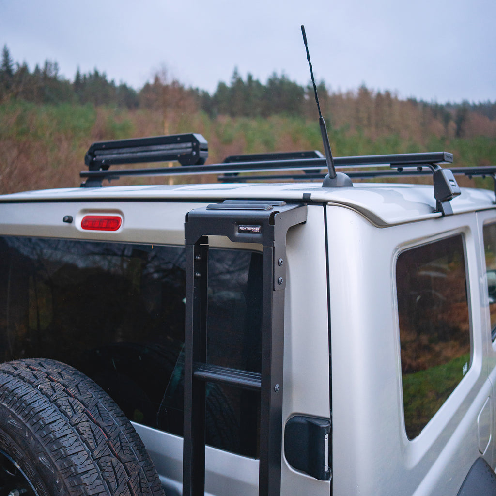 Front Runner Load Bar Kit for Suzuki Jimny (2018+) Street Track Life JimnyStyle with Pro Ski, Snowboard and Fishing Rod Carrier