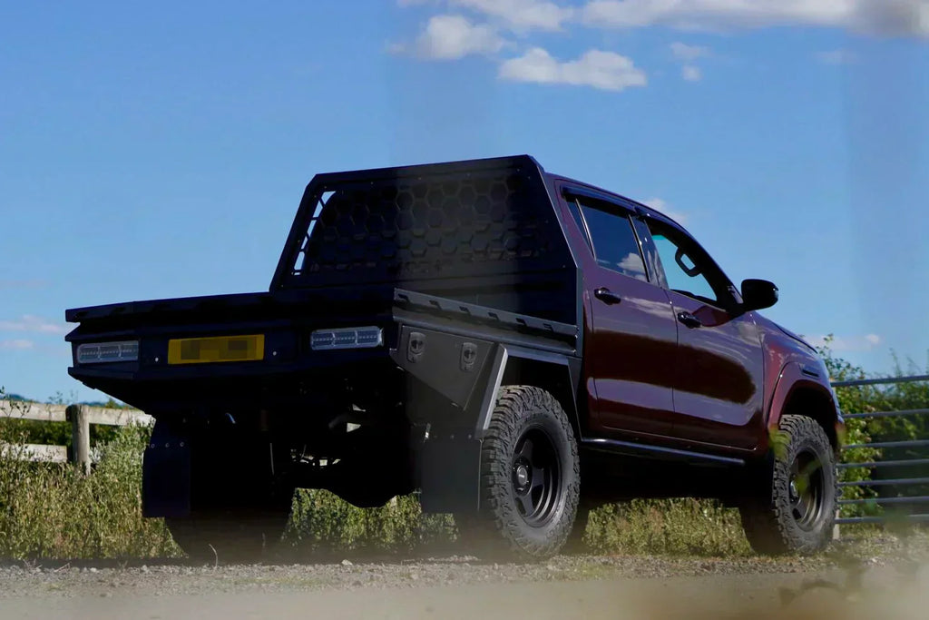 2021 Toyota Hilux with 17" BRADLEY FORGED Takumi Wheels in Matte Shadow Black