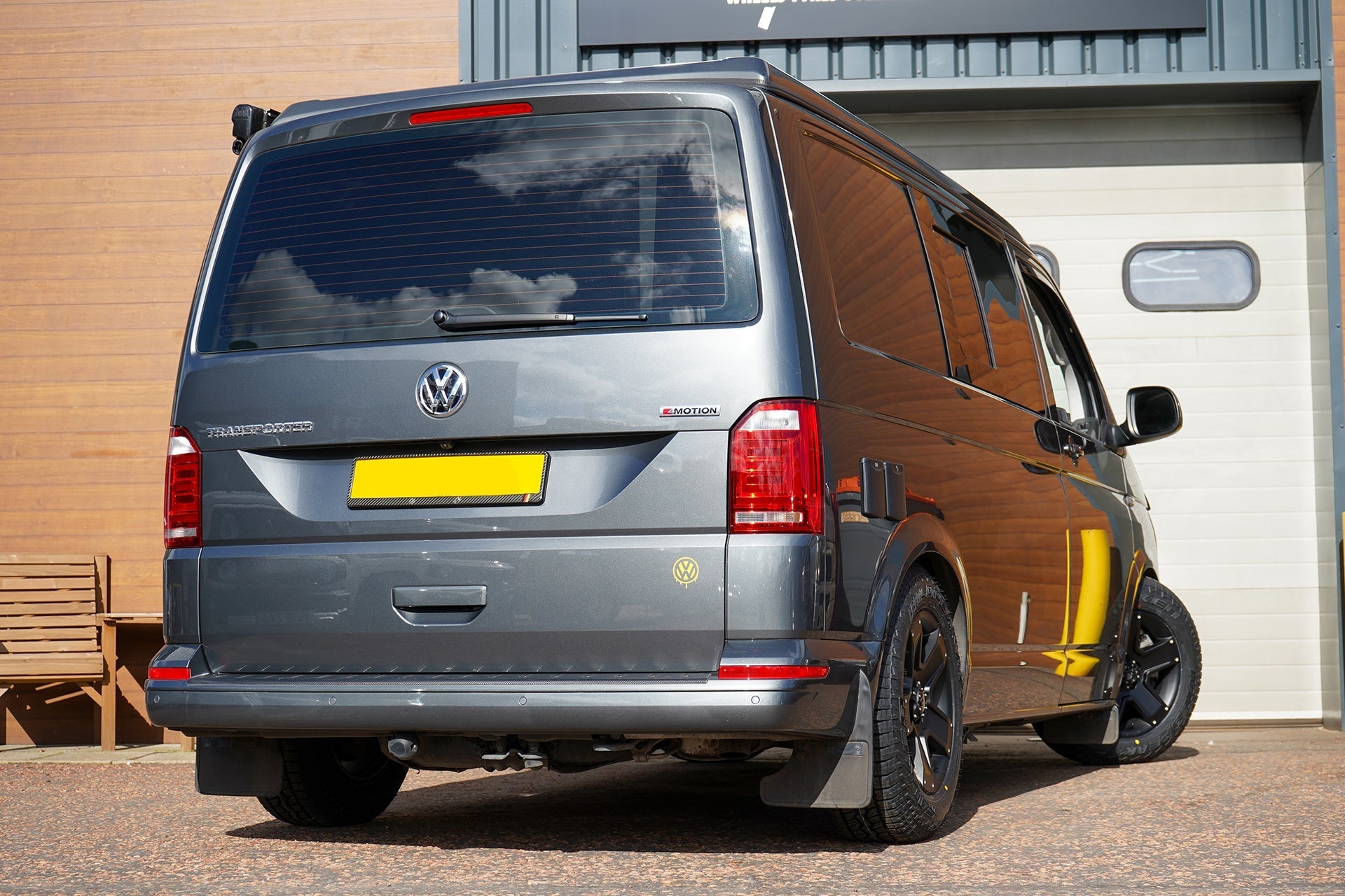 Volkswagen Transporter T6 van with a set of Tomahawk Outlaw Wheels at Street Track Life