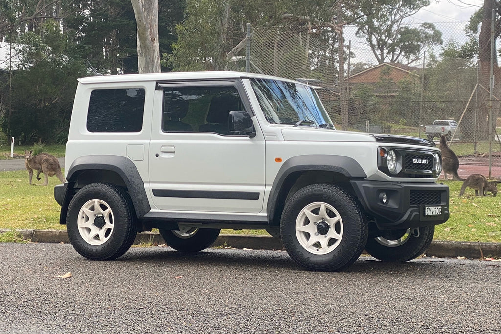 HIGH PEAK J-02 WHEELS 15 INCH VINTAGE WHITE SUZUKI JIMNY STREET TRACK LIFE JIMNYSTYLE