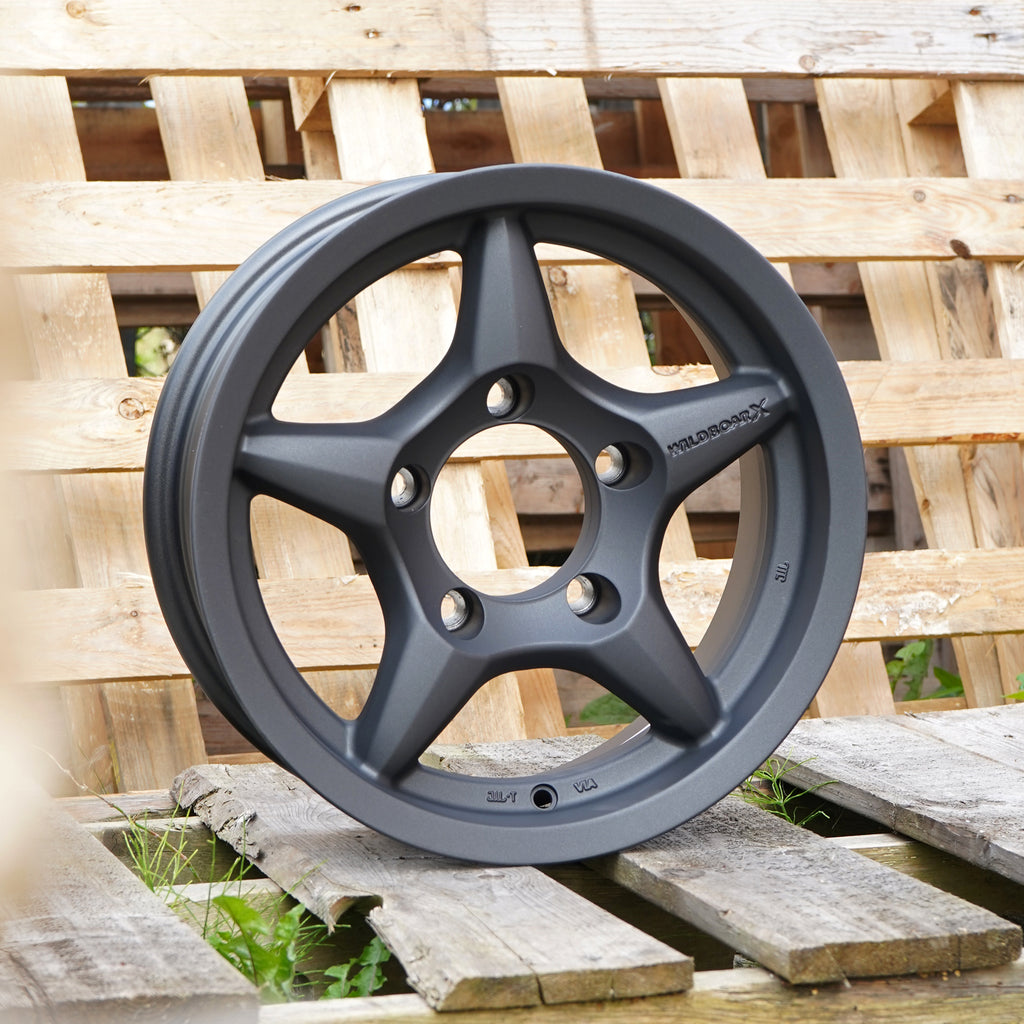 CLEARANCE - APIO WILDBOAR X Wheels for Suzuki Jimny (set of 5) - Satin Matte Black