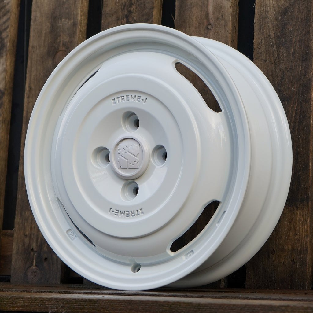 XTREME-J JOURNEY 14" Wheel Package for Kei Cars street track life gloss white