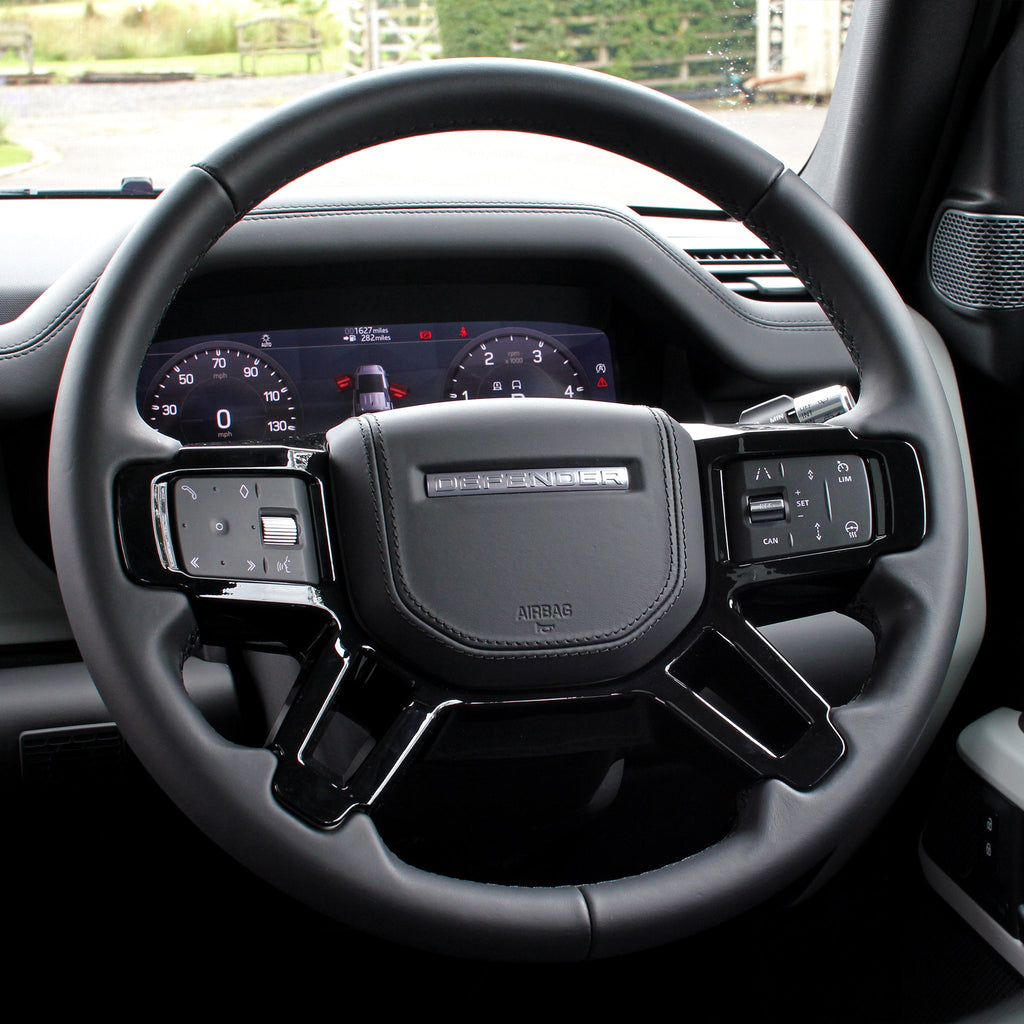Black Steering Wheel Trim Cover for Land Rover Defender (2020+)